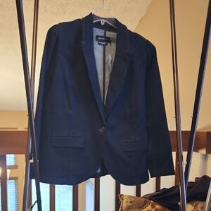 Torrid Studio Dark Wash Navy Denim Blazer for Women